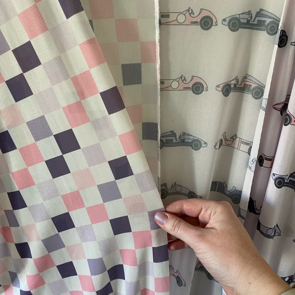 Checker & Car Split Mesh Kimono - Picture 2 of 3